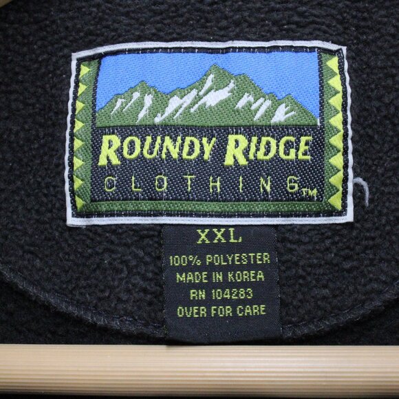 Vintage ROUNDY RIDGE Fleece Sweater Mens Black Pullover Outdoor Hiking Size 2XL - Picture 6 of 9